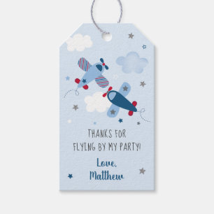 Geburtstag von Airplane Stars Wolken Vielen Dank Geschenkanhänger