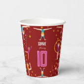 Geburtstag von Akrobatik und Gymnastik Pappbecher (Rückseite)