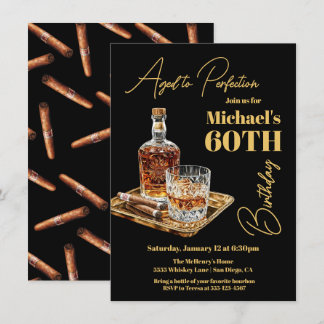 Geburtstag von Bourbon Cigar Einladung