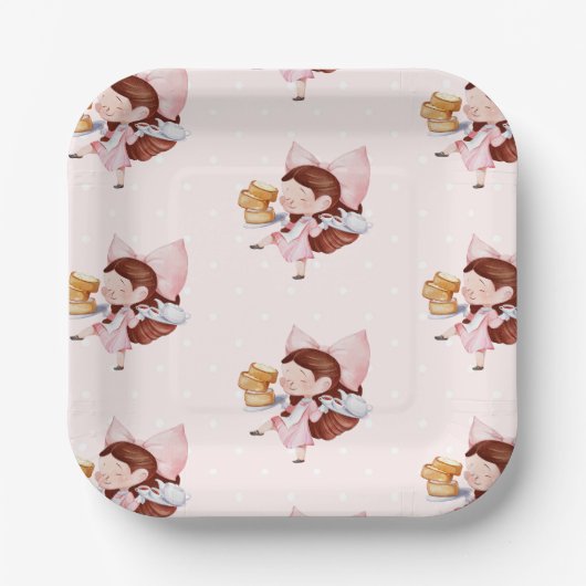 Geburtstag von Cake & Tee Pappteller (Vorderseite)