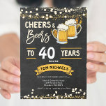 Geburtstag von Chalkboardjubeln und Bieren Einladung<br><div class="desc">Chalkboardjubeln und Biere Geburtstagseinladung Erwachsene Geburtstagseinladung,  40. Geburtstag</div>