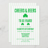 Geburtstag von Cheers und Biers Einladung (Vorne/Hinten)