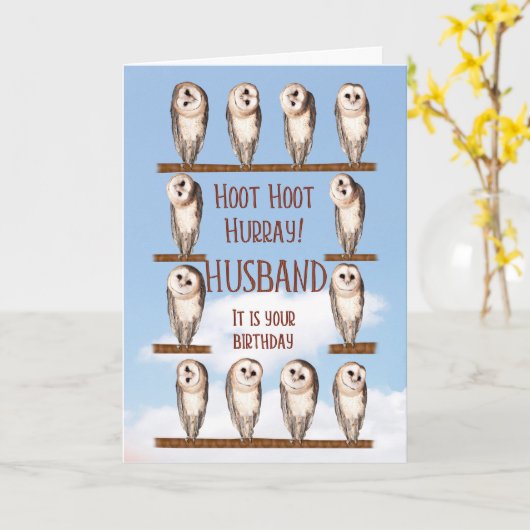 Geburtstag von Ehemann, neugierige Wuchs Karte (Gelbe Blume)