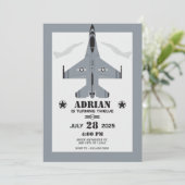 Geburtstag von Flugzeugen Einladung (Stehend Vorderseite)