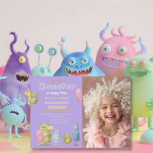 Geburtstag von Freunden Funny Monsters Einladung