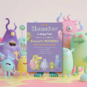 Geburtstag von Freunden Funny Monsters Einladung