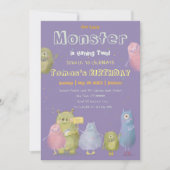 Geburtstag von Freunden Funny Monsters Einladung (Vorderseite)