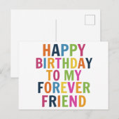 Geburtstag von Freunden  Postkarte (Vorne/Hinten)