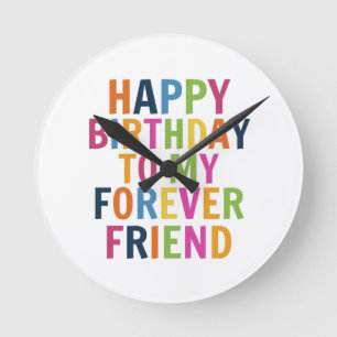 Geburtstag von Freunden  Runde Wanduhr