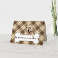 Geburtstag von Golden Retrière auf Knochen