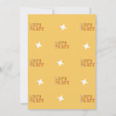 Geburtstag von Groovy Retro Checkerboard Einladung (Rückseite)