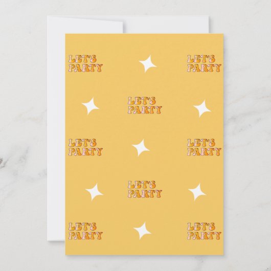 Geburtstag von Groovy Retro Checkerboard Einladung (Rückseite)