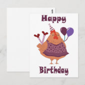 Geburtstag von Hühnern Postkarte (Vorne/Hinten)