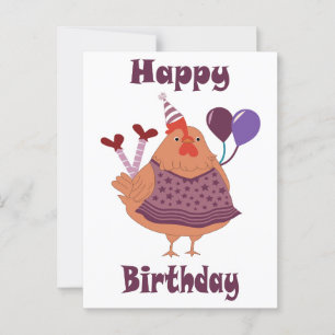 Geburtstag von Hühnern Postkarte