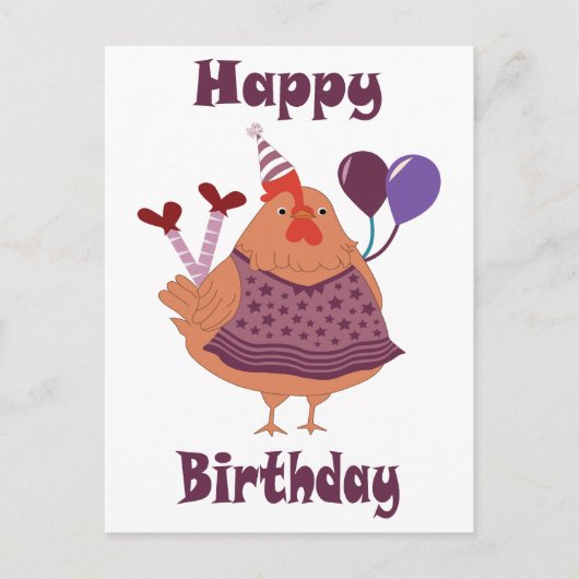 Geburtstag von Hühnern Postkarte (Vorderseite)