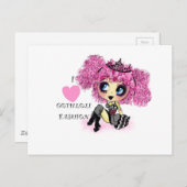 Geburtstag von Kawaii - personalisiert Postkarte (Vorne/Hinten)