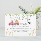 Geburtstag von landwirtschaftlichen Nutztieren, Pa Einladung (Stehend Vorderseite)