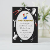 Geburtstag von Mechanic Karte (Stehend Vorderseite)