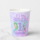 Geburtstag von Meerjungfrau Pappbecher (Links)