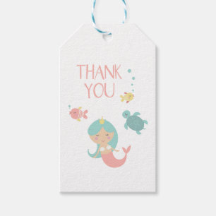 Geburtstag von Mermaid Danke Tag Geschenkanhänger