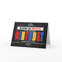 Geburtstag von Mitarbeitern mit bunter Kreidetafel