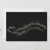 Geburtstag von Musikstücken Einladung (Rückseite)