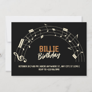 Geburtstag von Musikstücken Einladung