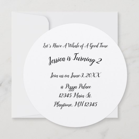 Geburtstag von Narwhal Einladung (Rückseite)