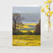 Geburtstag von Pastor Karte (Gelbe Blume)