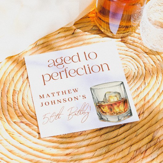 Geburtstag von Perfection Whiskey Serviette