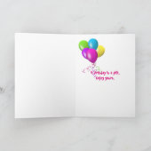 Geburtstag von Ribbons und Balloons Karte (Innenseite)