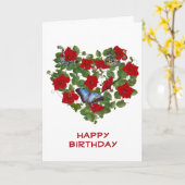 Geburtstag von Rotem Petunia und Schmetterling Karte (Gelbe Blume)