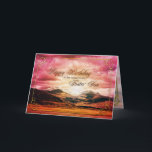 Geburtstag von Son, Sonnenuntergang über den Berge Karte<br><div class="desc">Ein schöner Sonnenuntergang über den Bergen. Passen Sie diese Karte auf jede Art an.</div>