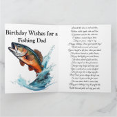 Geburtstag von Vätern mit einer Angelschule Karte (Innenseite)