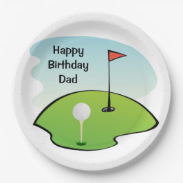Geburtstag von Vätern - Teller von Golf Paper Part