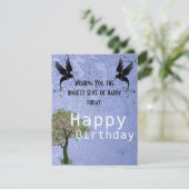 Geburtstag von Vögeln Karte (Stehend Vorderseite)