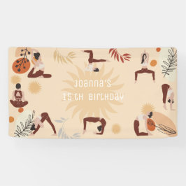 Geburtstag von Yoga-Mädchen Banner