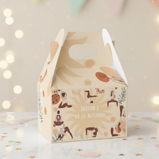 Geburtstag von Yoga-Mädchen Geschenkschachtel