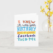 Geburtstag vor Facebook lustiger Karte (Gelbe Blume)