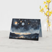 Geburtstag vor vielen Moons Karte (Gelbe Blume)