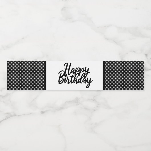 Geburtstag Wasserflaschenetikett (Einzelnes Label)