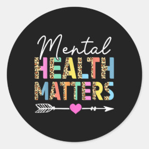 Geburtstag Weihnachten Leopard Mental Health S Awa Runder Aufkleber