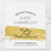 Geburtstag Weinetikett (Einzelnes Label)