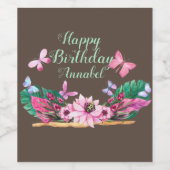 Geburtstag Weinetikett (Einzelnes Label)