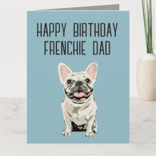 Geburtstag - Weißer Französische Bulldogge, French Karte