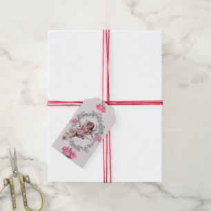 Geburtstag - Weißes Leinen - Geschenkanhänger