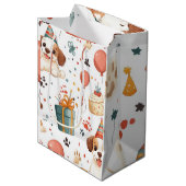 Geburtstag Welpengeschenktasche Mittlere Geschenktüte (Vorderseite Schrägansicht)