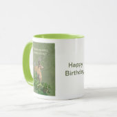 Geburtstag Whitetail Deer Buck & Doe Tasse (Vorderseite Links)