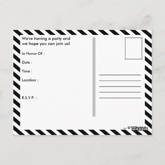 Geburtstag (wineStripes) Postkarte (Rückseite)