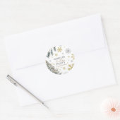 Geburtstag Winter Runder Aufkleber (Umschlag)